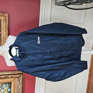 Tommy Hilfiger Athletics Jacket Windbreaker Full Zip Sinch Waist Pockets Sz L